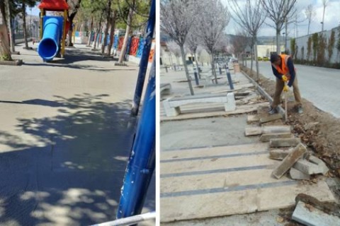 Çankırı Belediyesi Parkları Bakıma Aldı