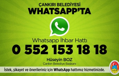 Çankırı Belediyesi WhatsApp’ta