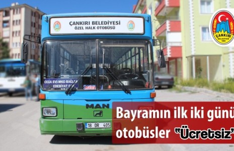 Kurban Bayramı’nın İlk İki Günü Otobüsler Ücretsiz