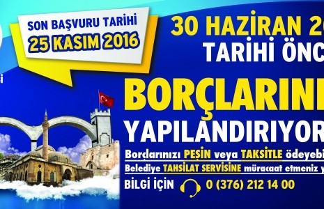 Bu Fırsatı Kaçırmayın, Borçlarınızı Yapılandırıyoruz!