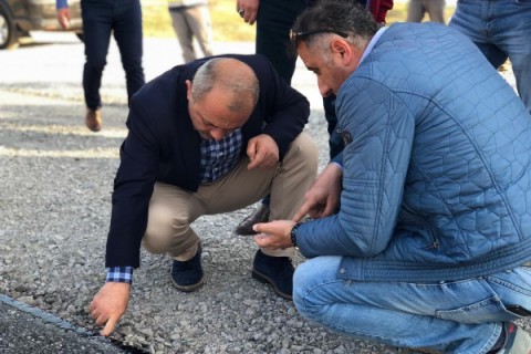 Başkan Esen Esentepe Yolu Asfalt Çalışmalarını Yerinde İnceledi