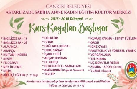 Kadın Eğitim Kültür Merkezi Kurs Kayıtları Devam Ediyor