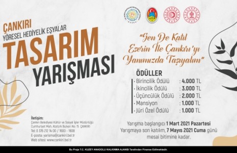 Çankırı Yöresel Hediyelik Eşya Tasarım Yarışması 1 Mart’ta Başlıyor