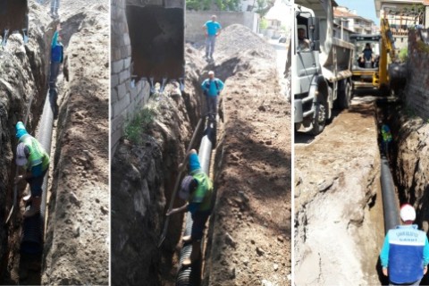 Uzunyol Caddesi’nde Yağmurlama Hattı Çalışmaları Başladı