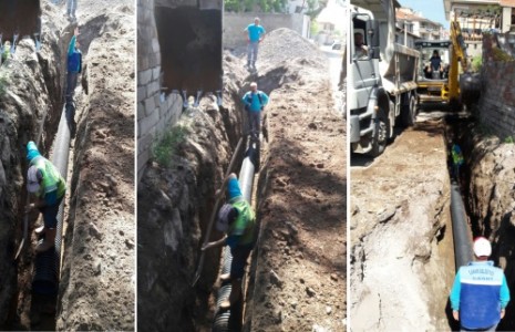 Uzunyol Caddesi’nde Yağmurlama Hattı Çalışmaları Başladı