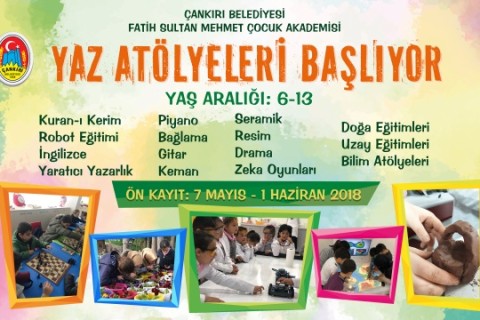 Çocuk Akademisi Yaz Atölyeleri İçin Kayıt Almaya Başladı