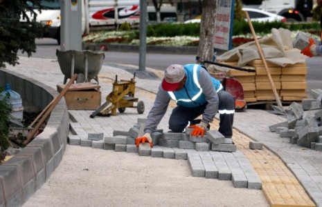 Çankırı’da Kaldırım Çalışmaları Sürüyor